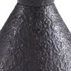 Geometric style black side table with textured detailing