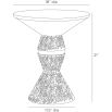 Geometric style black side table with textured detailing