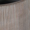Set of two ribbed planters in grey and brown tones