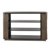 Bookshelf with four shelves and gold embellished detailing