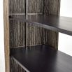 Bookshelf with four shelves and gold embellished detailing