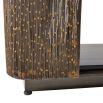 Bookshelf with four shelves and gold embellished detailing