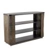Bookshelf with four shelves and gold embellished detailing