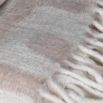 Cosy abstract beige and white throw