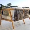 A luxury love seat from Skyline Design with beautiful bespoke cushions