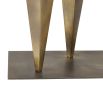 Console table with black marble top and sculptural gold base