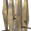 Console table with black marble top and sculptural gold base