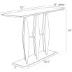 Console table with black marble top and sculptural gold base