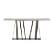 Geometric style console table in shades of grey