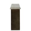 Geometric style console table in shades of grey