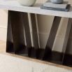 Geometric style console table in shades of grey