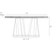 Geometric style console table in shades of grey