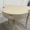 Clearance Flow Leather Trefoil Table - Bone - A
