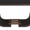 Stunning console table with rounded details, clean lines and brass cylinder element at the bottom