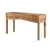 Console table with abaca fringing