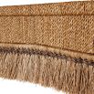 Console table with abaca fringing