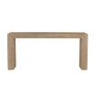 Simplistic rectangular console table with a grooved surface