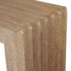 Simplistic rectangular console table with a grooved surface