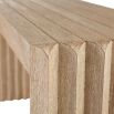 Simplistic rectangular console table with a grooved surface