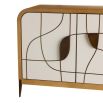 Alluring cabinet with curved line design and two doors
