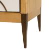 Alluring cabinet with curved line design and two doors
