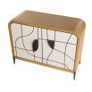 Alluring cabinet with curved line design and two doors