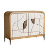 Alluring cabinet with curved line design and two doors