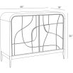 Alluring cabinet with curved line design and two doors