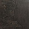 Sleek cabinet with two doors in dark antique brass finish