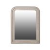 A stylish, shabby chic grey wall mirror 