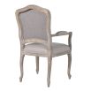 French Grey Dining Chair With Arms