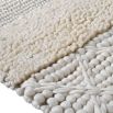 Wool cream rug with multi-textural finish