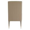 Wingback armchair covered in rich dove leather