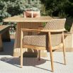 Enhance your outdoor space with the Chilton Outdoor Dining Chair. Stylish, durable, and comfortable—perfect for al fresco dining and relaxation.