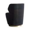 Poppy Swivel Chair - Midnight Grey Velvet