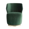 Poppy Swivel Chair - Forest Velvet