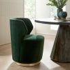 Poppy Swivel Chair - Forest Velvet