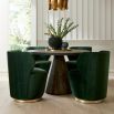 Poppy Swivel Chair - Forest Velvet