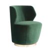 Poppy Swivel Chair - Forest Velvet