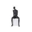 Iron figure sat on marble stand