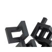 Black metal geometric sculpture