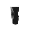 Matte black twisted vase with ribbed texture