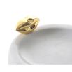 White marble tray with gold lips motif