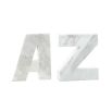 White marble a-z bookends