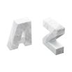 White marble a-z bookends