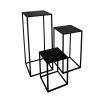 Sophisticated three-tier metal console set 