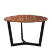 Modern dining table with organic shaped table top in various finishes
