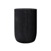 Sumptuous black carved side table 