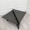 Striking abstract design coffee table in deep mocha finish