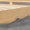 French-style wooden with upholstered headboard